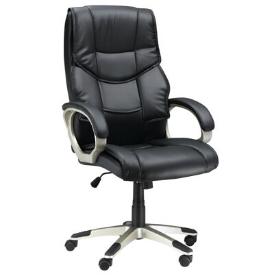 Wikinger office chair, executive chair with rocker function, office chair, desk chair, ergonomic swivel chair, sports seat, high backrest, 70 x 58 x 114-124 cm