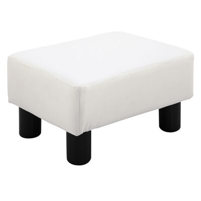 Wikinger footstool, leg rest, stool, entrance bench, backless stool, bench, Chesterfield made of imitation leather, white, 40 x 30 x 24 cm 33