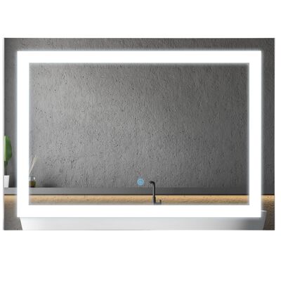 Wikinger specchio luminoso Specchio LED specchio da bagno specchio da bagno specchio da parete (modello 1/50 x 70 x 4 cm)