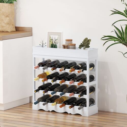 Wikinger wine rack wine storage wine stand bottle rack bottle stand wood for 24 bottles 70 x 22.5 x 70 cm