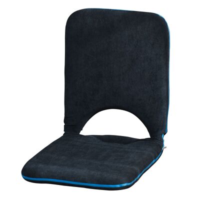 Wikinger seat cushion beanbag floor cushion stadium cushion floor armchair with backrest foldable (model 1/dark blue)