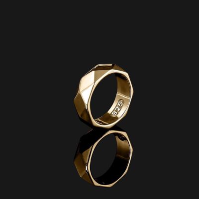 Geom-Ring aus Vermeil-Gold