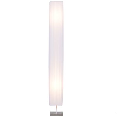 Wikinger floor lamp living room floor lamp floor lamp E27, stainless steel + polyester, white, 14x14x120cm