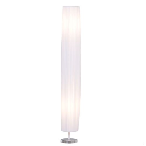 Wikinger floor lamp floor lamp floor lamp floor lamp E27, stainless steel+polyester, white, Φ15x120cm