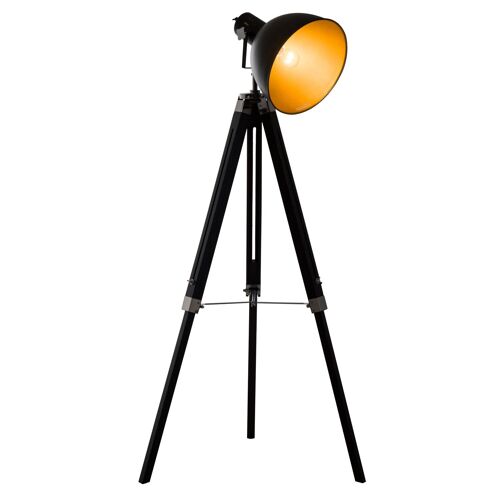 Wikinger® floor lamp tripod height adjustable 108-152cm E27 black