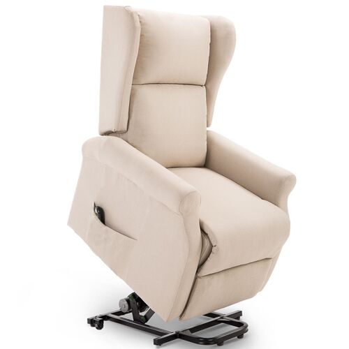 Wikinger stand-up chair, TV chair, electric, cream