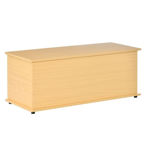 Wikinger chest storage box wooden box with hinged lid chipboard beech 100 x 40 x 40cm