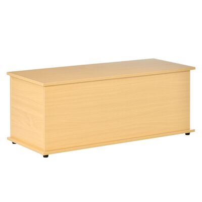 Wikinger Truhe Aufbewahrungsbox Holzkiste mit Klappdeckel Spanplatte Buche 100 x 40 x 40cm