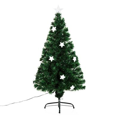 Wikinger LED Weihnachtsbaum Kunstweihnachtsbaum Tanne Kunstbaum mit 16 LED Lampen 120 cm