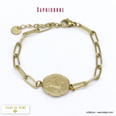 bracelet signe zodiaque CAPRICORNE astro acier 0220030