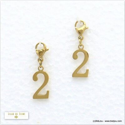 2 charms numero due charm 2 in acciaio 0620547