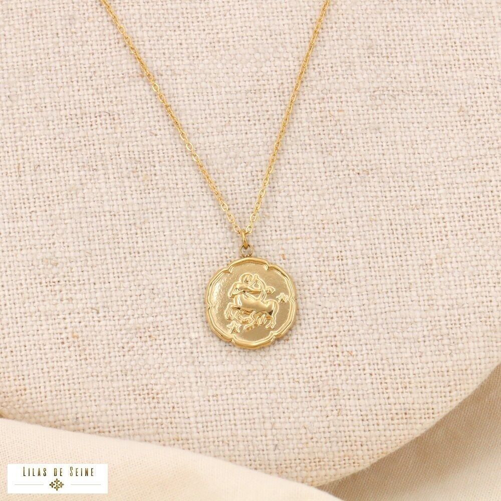 Halskette mit Sternzeichen Schütze, Stahl, 0123170