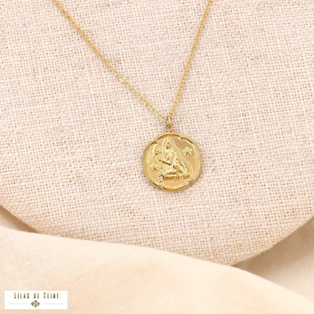 Virgo zodiac astro sign necklace steel 0123173