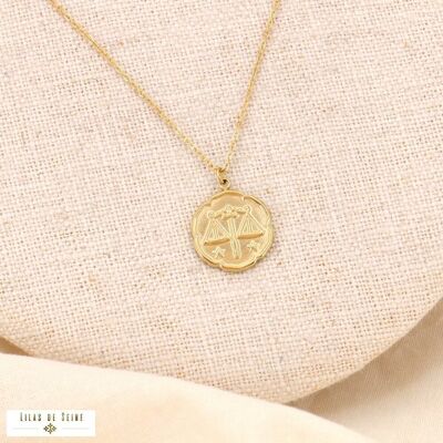 Collana segno zodiacale BILANCIA zodiaco acciaio 0123179