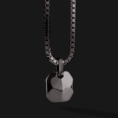 Pendentif Geom Or Noir