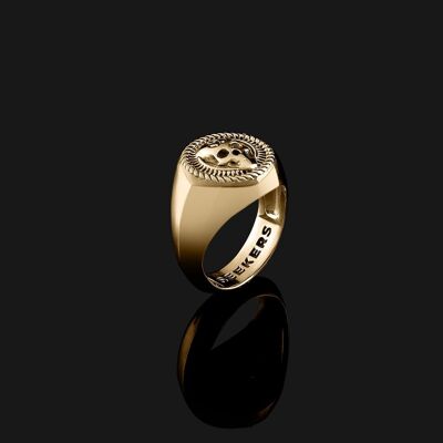 Gold Vermeil Skull Ring