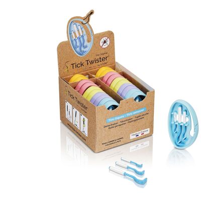 Display of 20 Clipboxes of 3 Tick Twister® tick pullers
