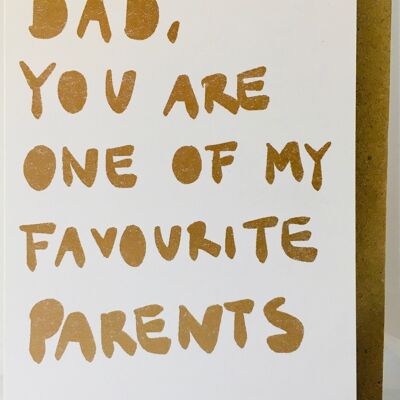 Carte Papa, tu es l'un de mes parents préférés