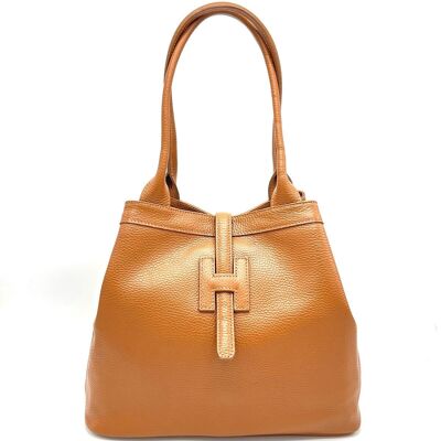 Genuine leather shoulder bag, Made in Italy, art. 112461