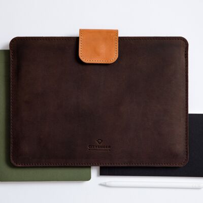 Housse MacBook en cuir