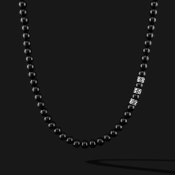 Collier Royale en argent sterling 925 et onyx 1