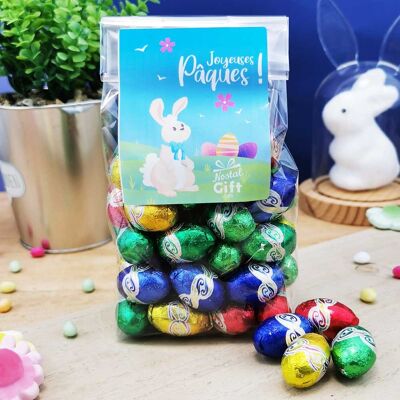 Bolsa de 60 huevos de chocolate rellenos (360g) - Felices Pascuas