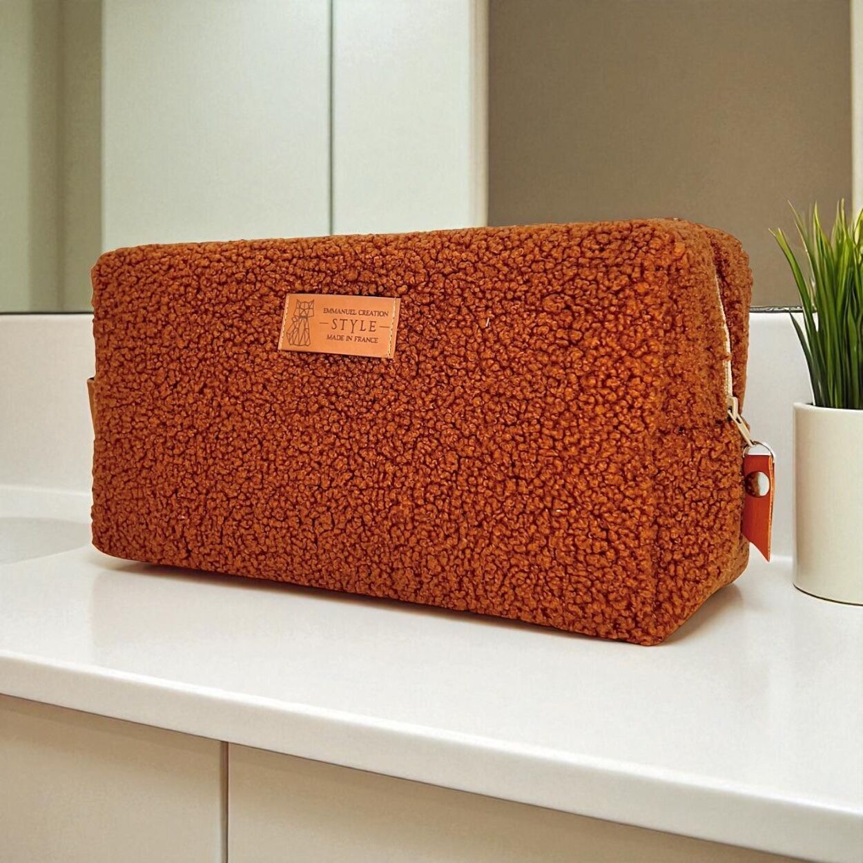 Astuccio nomade M, “Bouclette” terra