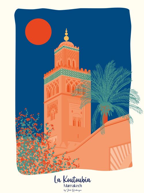 Affiche MARRAKECH La Koutoubia