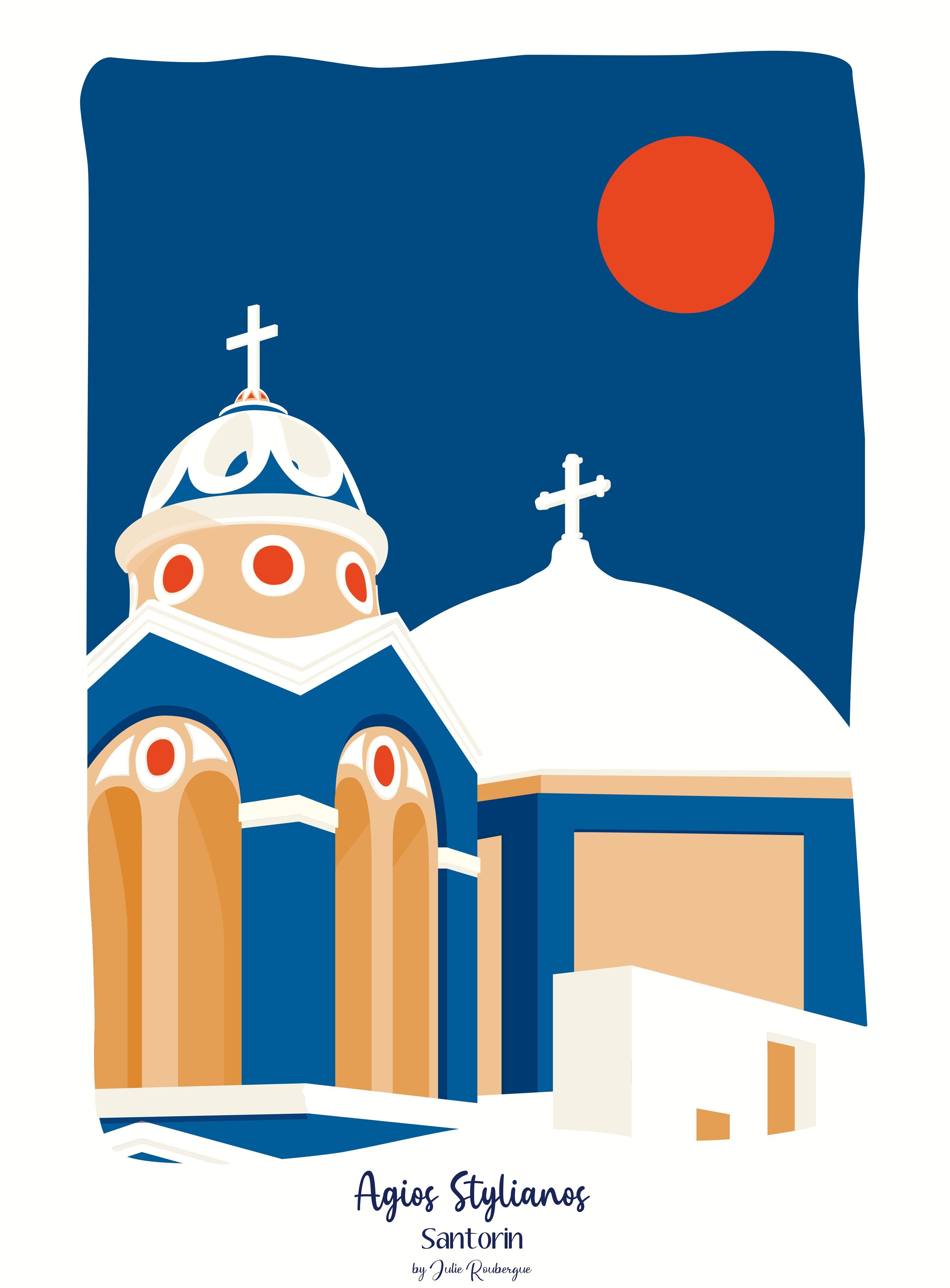 Poster SANTORINI Agios Stylianos