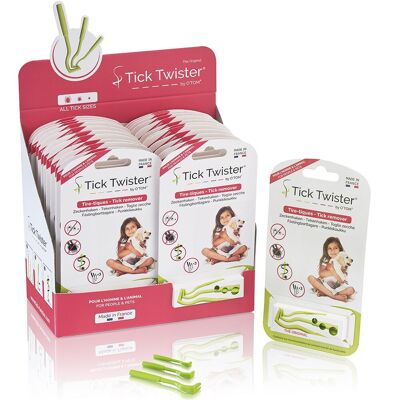 Display of 24 blisters of 3 Tick Twister® VA tick pullers
