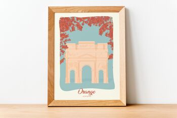 Carte Postale ORANGE Arc de Triomphe - 15x21cm 2