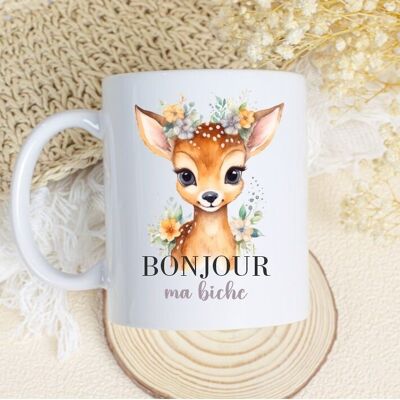 Mug enfant "bonjour ma biche"