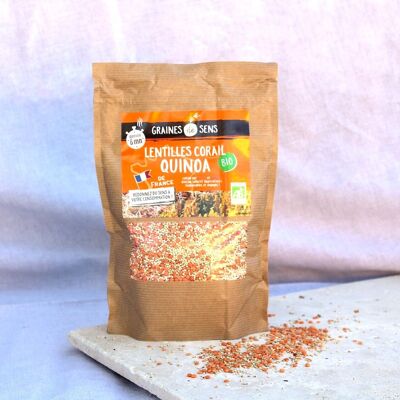 ORGANIC quinoa/coral lentil mix from France - 500g