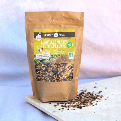 Organic spelled / green lentil mix from France - 500g