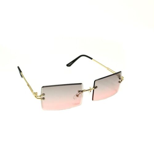 Rimless Sunglasses in Pink