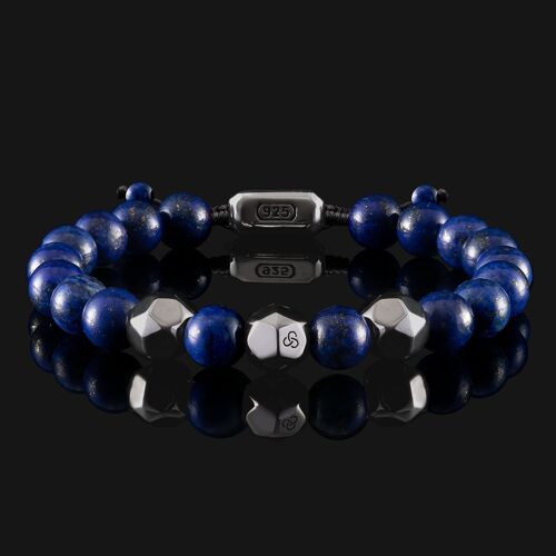 Geom Black Gold & Lapis Lazuli Bracelet