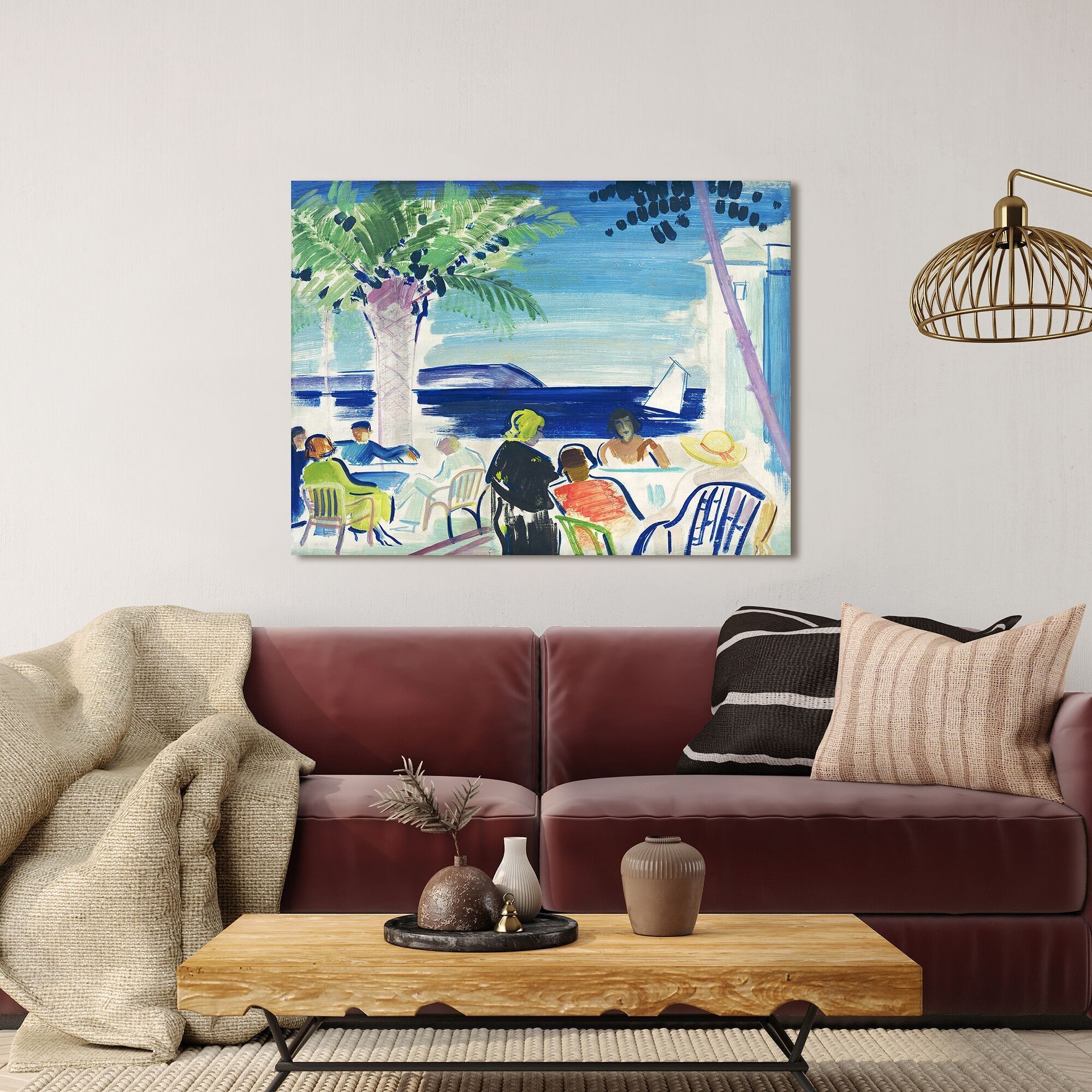 Pintura sobre lienzo: János Vaszary, Costa Azul, 1920