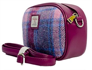 Sac pour appareil photo rose pastel Harris Tweed 1