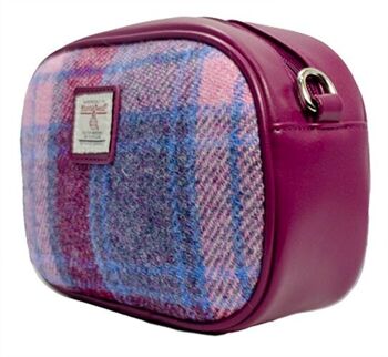 Sac pour appareil photo rose pastel Harris Tweed 3