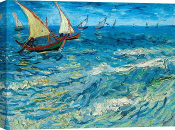 Peinture sur toile : Vincent van Gogh, Vue sur la mer aux Saintes-Maries, 1888 1