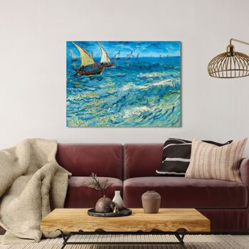 Peinture sur toile : Vincent van Gogh, Vue sur la mer aux Saintes-Maries, 1888 2