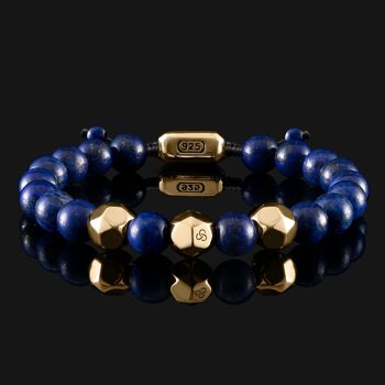 Bracelet Geom Or Vermeil & Lapis Lazuli