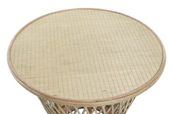 TABLE D'APPOINT BAMBOU 60X60X52 NATUREL MB203059 2