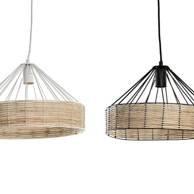 RATAN METAL CEILING LAMP 35X35X22 NATURAL 2 SURT. LA202571