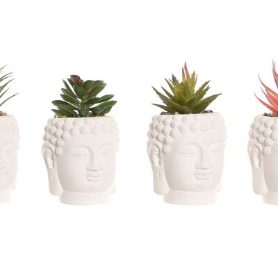 PE RESIN PLANTER 8X8X14 BUDDHA 4 ASSORTED. JA200658