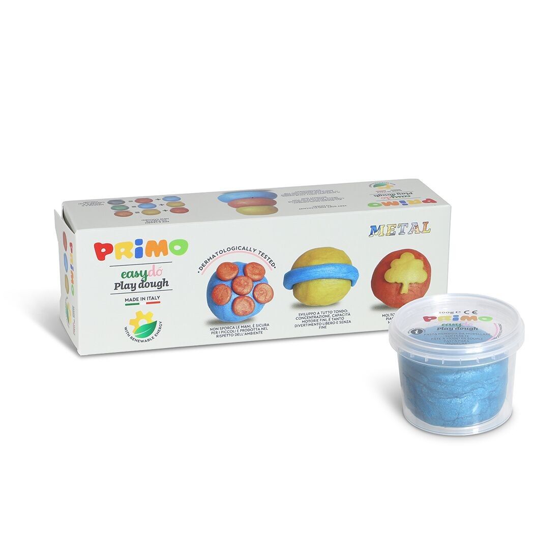 Pasta da modellare Eeasydò supersoft, 3 colori METALLIZZATI