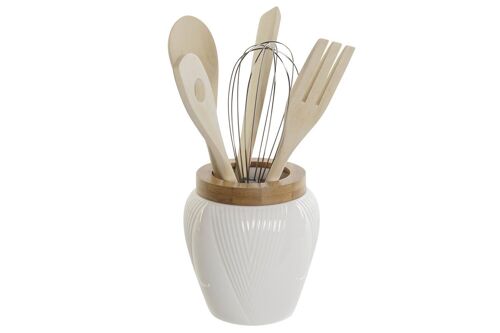 Utensilios Set 6 Porcelana Bambu 10,5X10,5X12 PC207780