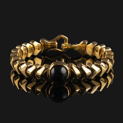 Kudos Armband aus Vermeil-Gold und Onyx