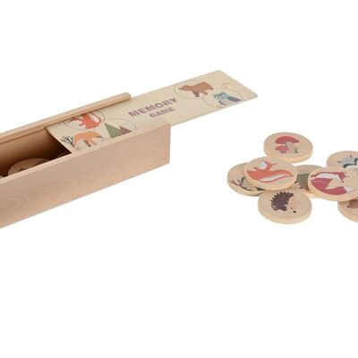 BOARD GAME SET 21 WOOD 19X6.5X4 MEMORY JE210067