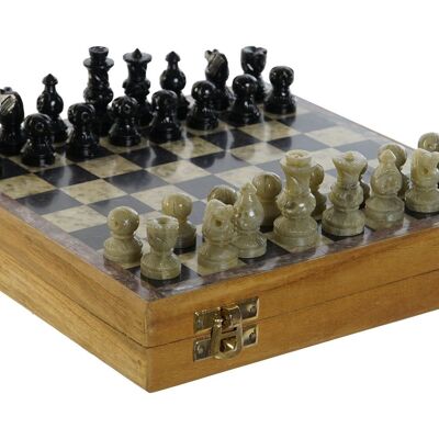 Set da gioco 2 scacchi in marmo Sheesham 20X11X4 JM209015